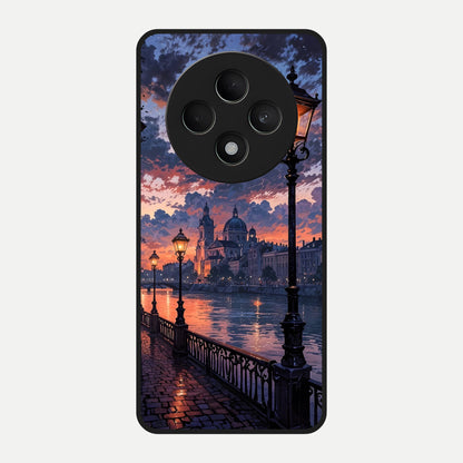  Twilight River Lights Glass Case For Oppo F27 5G back cover – full design glossy printed glass finish