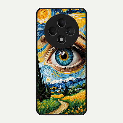  Van Gogh Eye Glass Case For Oppo F27 5G back cover – full design glossy printed glass finish