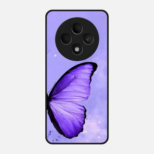  Violet Dream Wing Glass Case For Oppo F27 5G back cover – full design glossy printed glass finish