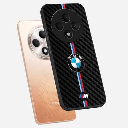  BMW Pattern phone case For Oppo F27 5G showing premium glass back cover with detailed artwork