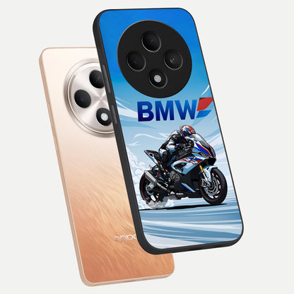  BMW Power Drift phone case For Oppo F27 5G showing premium glass back cover with detailed artwork