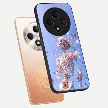  Bloom Beyond Bones phone case For Oppo F27 5G showing premium glass back cover with detailed artwork