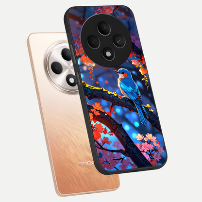  Blooming Water Drift phone case For Oppo F27 5G showing premium glass back cover with detailed artwork