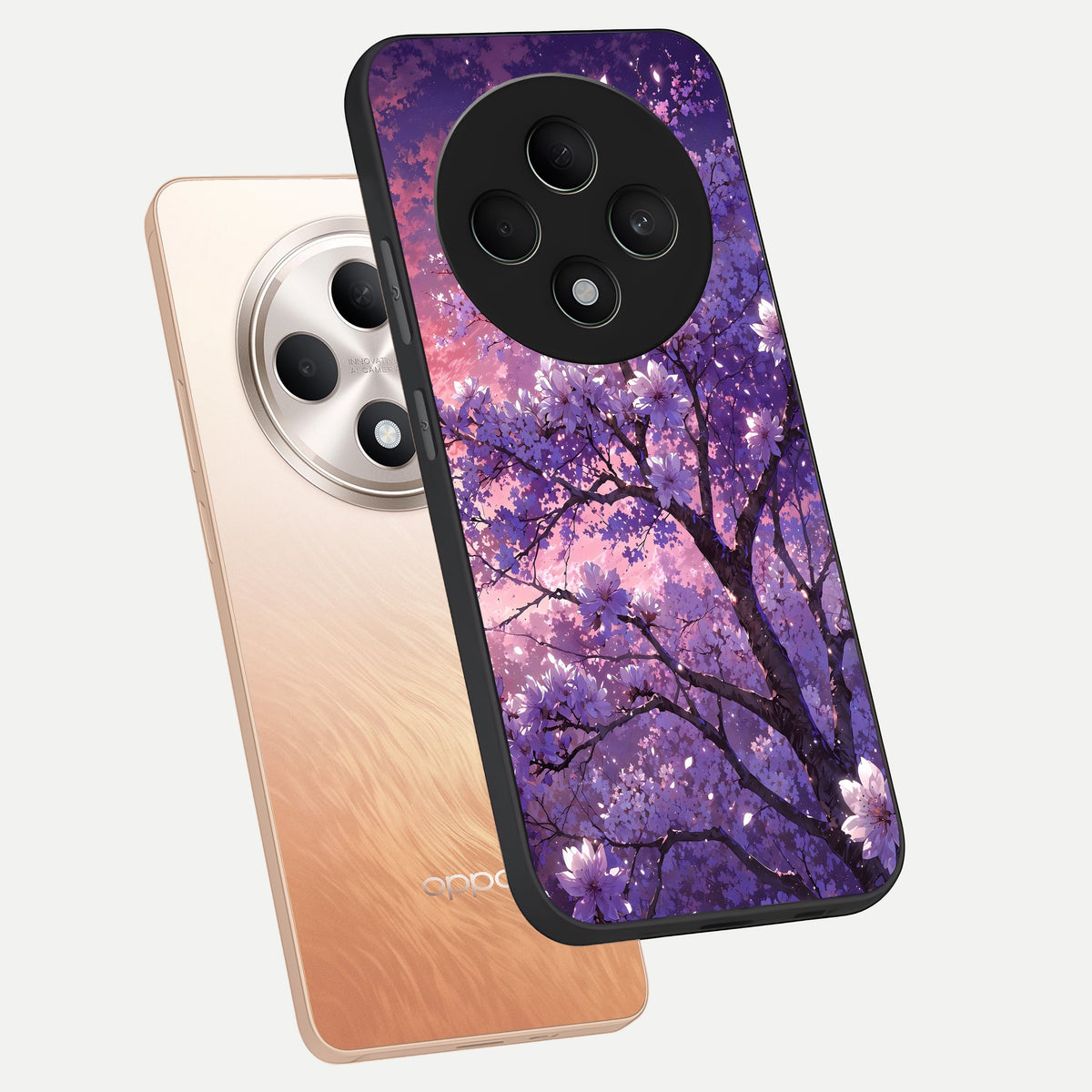  Blossom Tree phone case For Oppo F27 5G showing premium glass back cover with detailed artwork