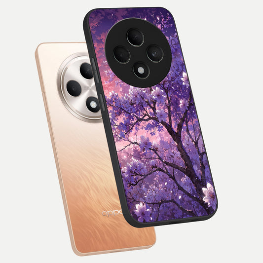  Blossom Tree phone case For Oppo F27 5G showing premium glass back cover with detailed artwork