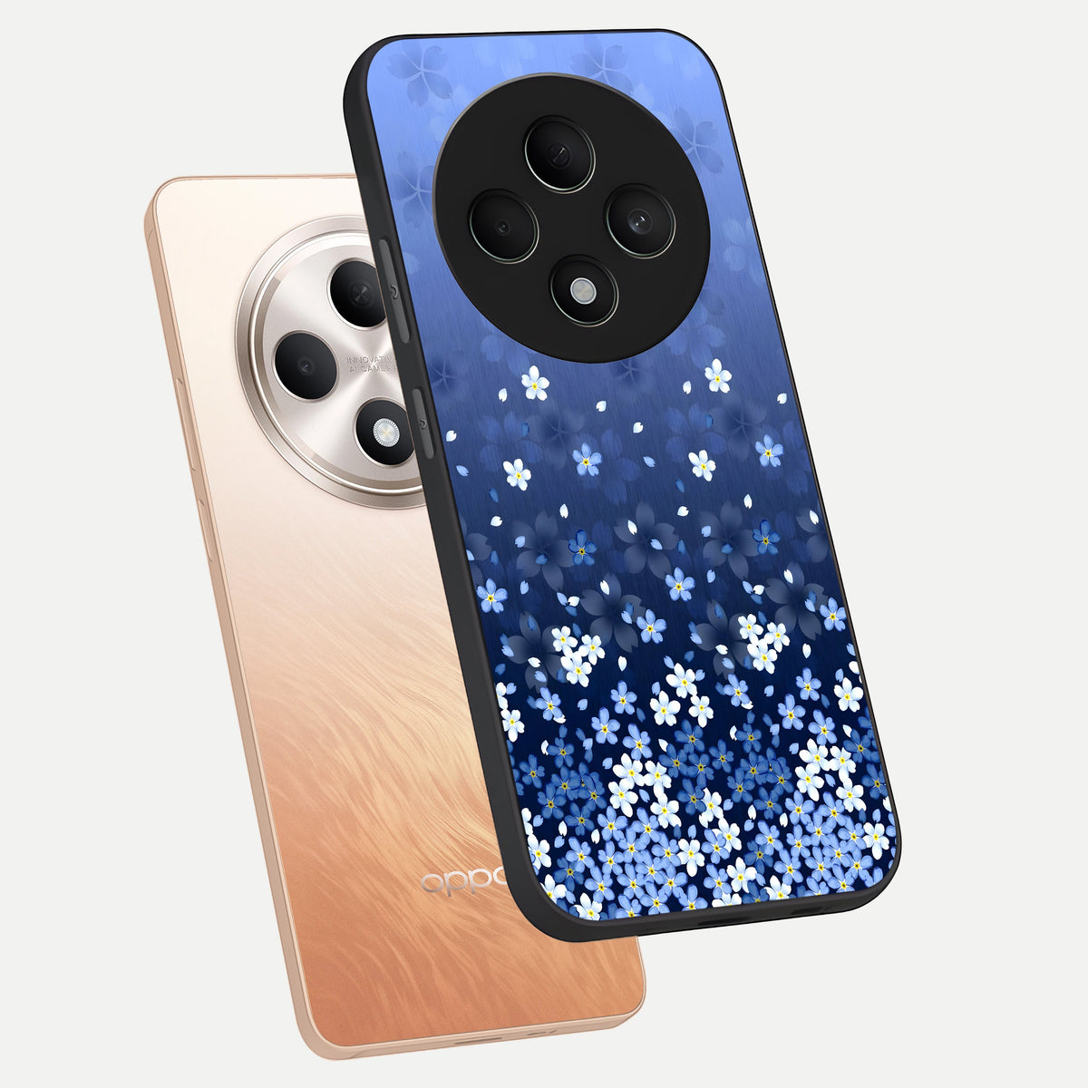  Blue Starry phone case For Oppo F27 5G showing premium glass back cover with detailed artwork