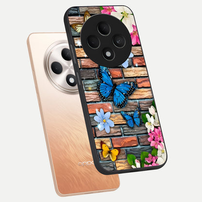  Brick Bloom Flight phone case For Oppo F27 5G showing premium glass back cover with detailed artwork