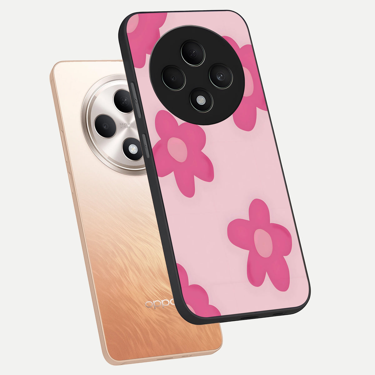  Candy Bloom Dreams phone case For Oppo F27 5G showing premium glass back cover with detailed artwork
