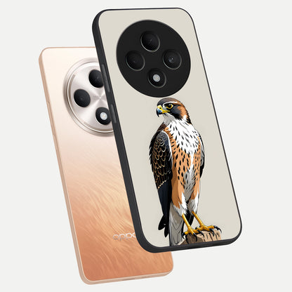  Clever Eagle phone case For Oppo F27 5G showing premium glass back cover with detailed artwork