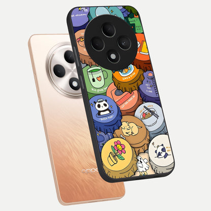  Coins Patterns phone case For Oppo F27 5G showing premium glass back cover with detailed artwork