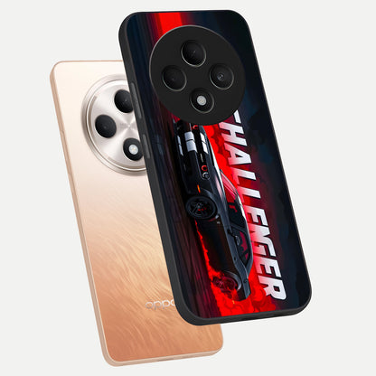  Crimson Challenger Fury phone case For Oppo F27 5G showing premium glass back cover with detailed artwork