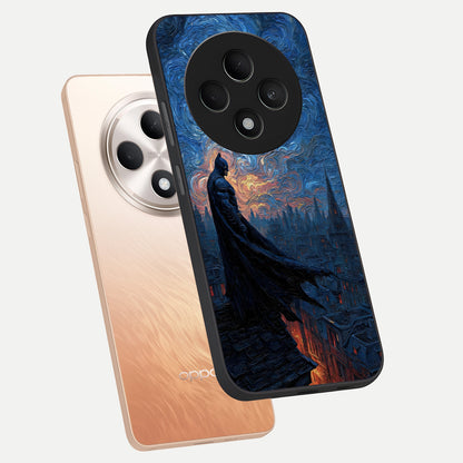  Dark Knight Dusk phone case For Oppo F27 5G showing premium glass back cover with detailed artwork