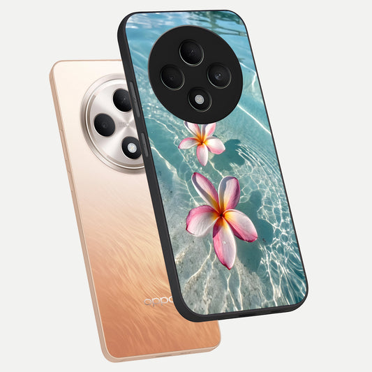  Floating Bloom Bliss phone case For Oppo F27 5G showing premium glass back cover with detailed artwork
