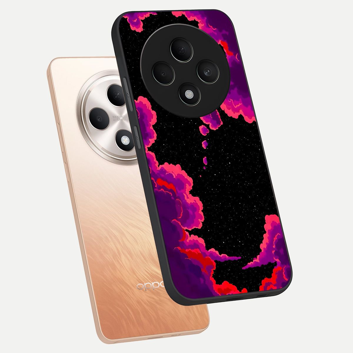  Galaxy Dream Frame phone case For Oppo F27 5G showing premium glass back cover with detailed artwork