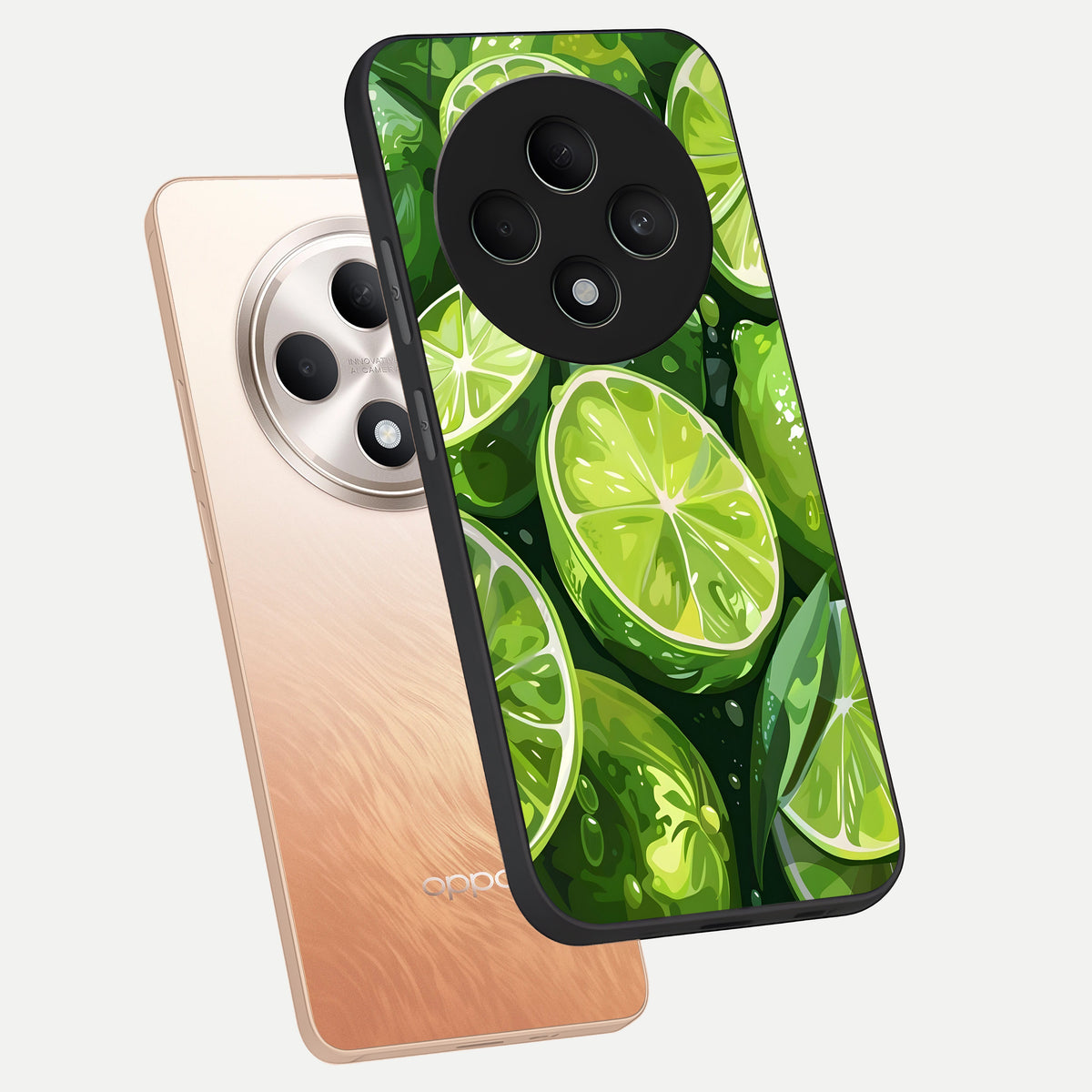  Green Kawasaki phone case For Oppo F27 5G showing premium glass back cover with detailed artwork