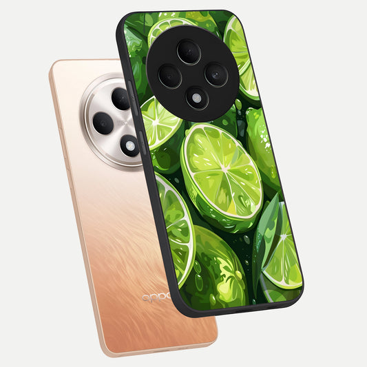  Green Kawasaki phone case For Oppo F27 5G showing premium glass back cover with detailed artwork