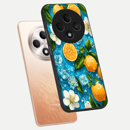  Ice Cube With Orange phone case For Oppo F27 5G showing premium glass back cover with detailed artwork