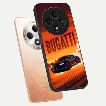  Inferno Bugatti Storm phone case For Oppo F27 5G showing premium glass back cover with detailed artwork