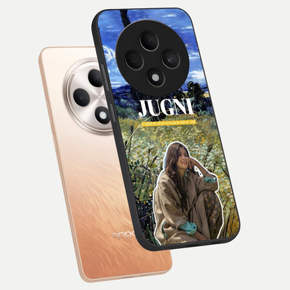  Jugni Soul Vibes phone case For Oppo F27 5G showing premium glass back cover with detailed artwork