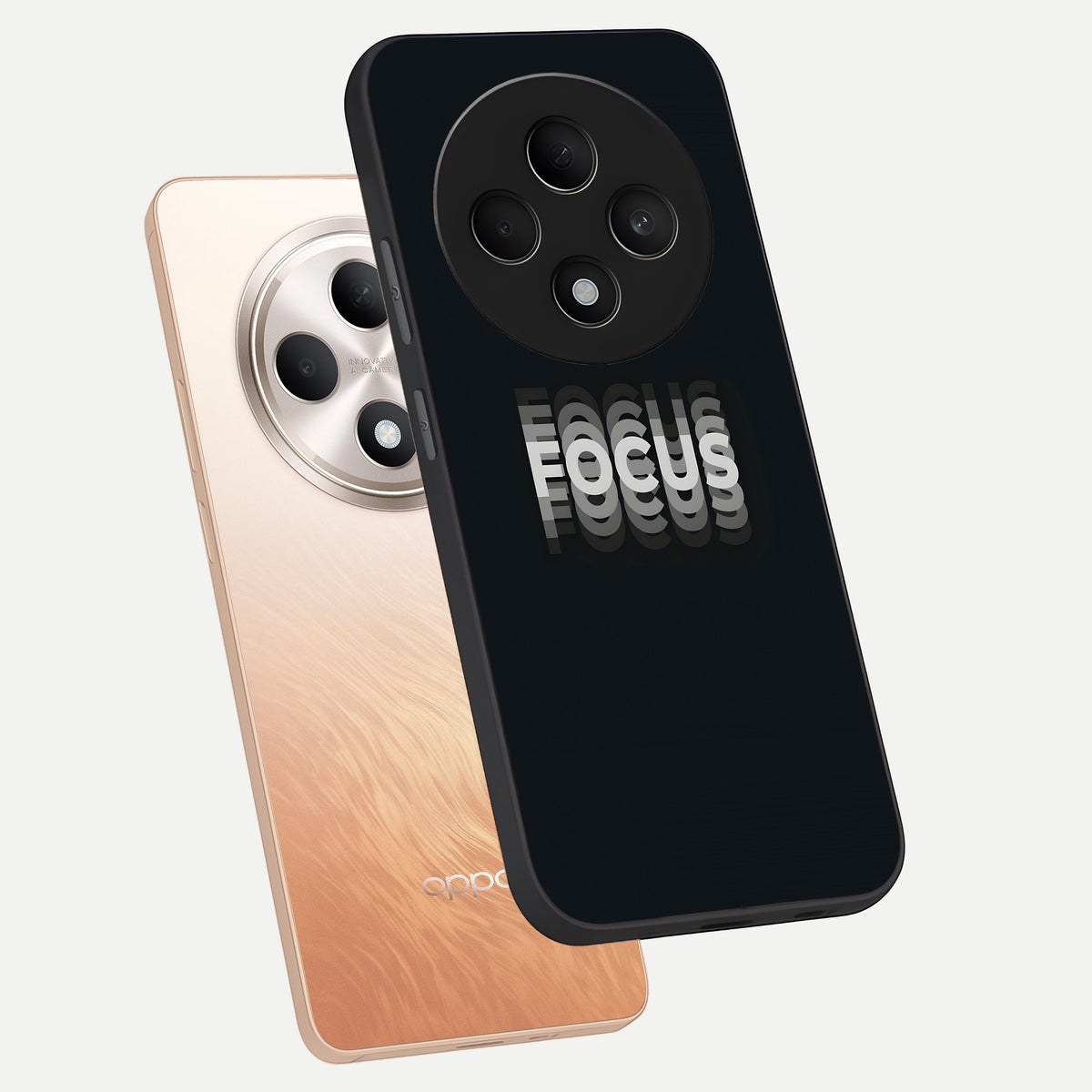  Mono Focus Vision phone case For Oppo F27 5G showing premium glass back cover with detailed artwork