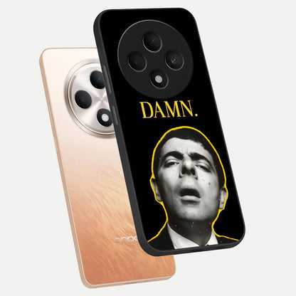  Mr Bean Damn phone case For Oppo F27 5G showing premium glass back cover with detailed artwork
