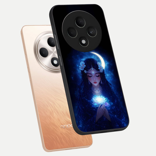  Mystic Moon Queen phone case For Oppo F27 5G showing premium glass back cover with detailed artwork