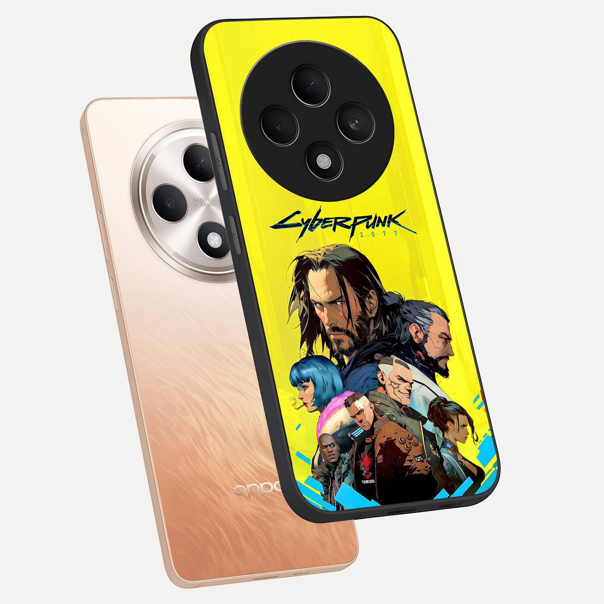  Neon Rebel Genesis phone case For Oppo F27 5G showing premium glass back cover with detailed artwork