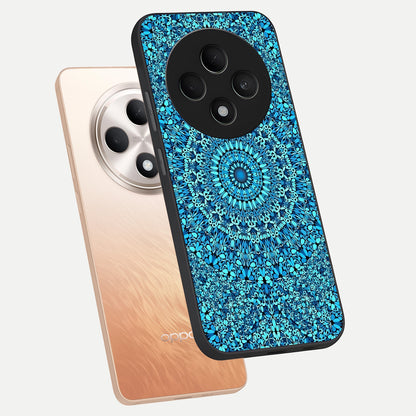  Ocean Bloom Mandala phone case For Oppo F27 5G showing premium glass back cover with detailed artwork