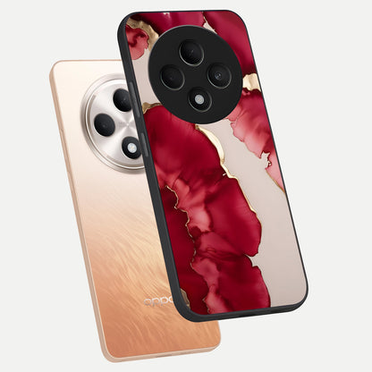  Pink And White Marble phone case For Oppo F27 5G showing premium glass back cover with detailed artwork