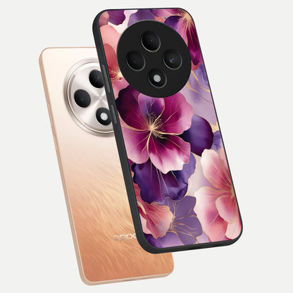  Pink Bouquet Florals phone case For Oppo F27 5G showing premium glass back cover with detailed artwork