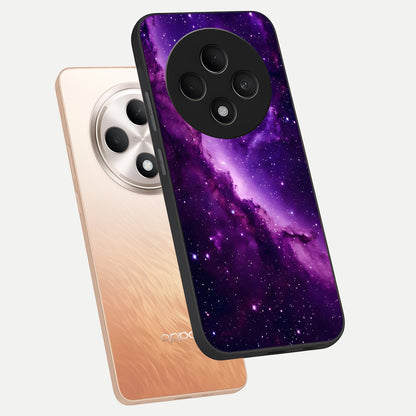  Purple Shade Sky phone case For Oppo F27 5G showing premium glass back cover with detailed artwork