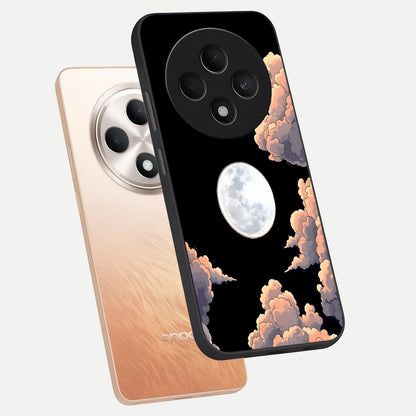  Shade Cloud Moon phone case For Oppo F27 5G showing premium glass back cover with detailed artwork