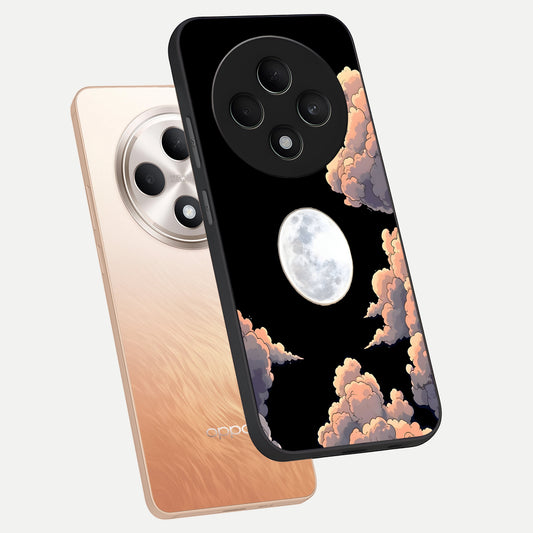  Shade Cloud Moon phone case For Oppo F27 5G showing premium glass back cover with detailed artwork