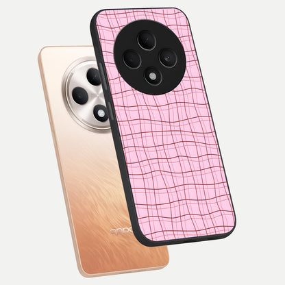  Soft Grid Bliss phone case For Oppo F27 5G showing premium glass back cover with detailed artwork