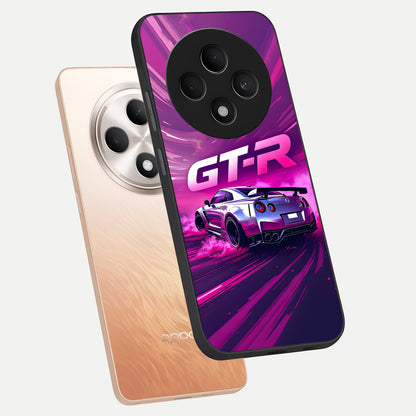  Speed Drift Legend phone case For Oppo F27 5G showing premium glass back cover with detailed artwork