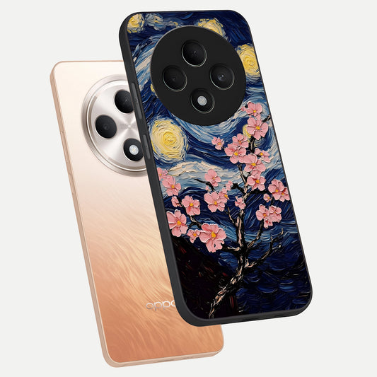 Van Gogh Scenery phone case For Oppo F27 5G showing premium glass back cover with detailed artwork