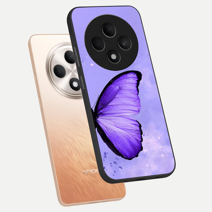  Violet Dream Wing phone case For Oppo F27 5G showing premium glass back cover with detailed artwork