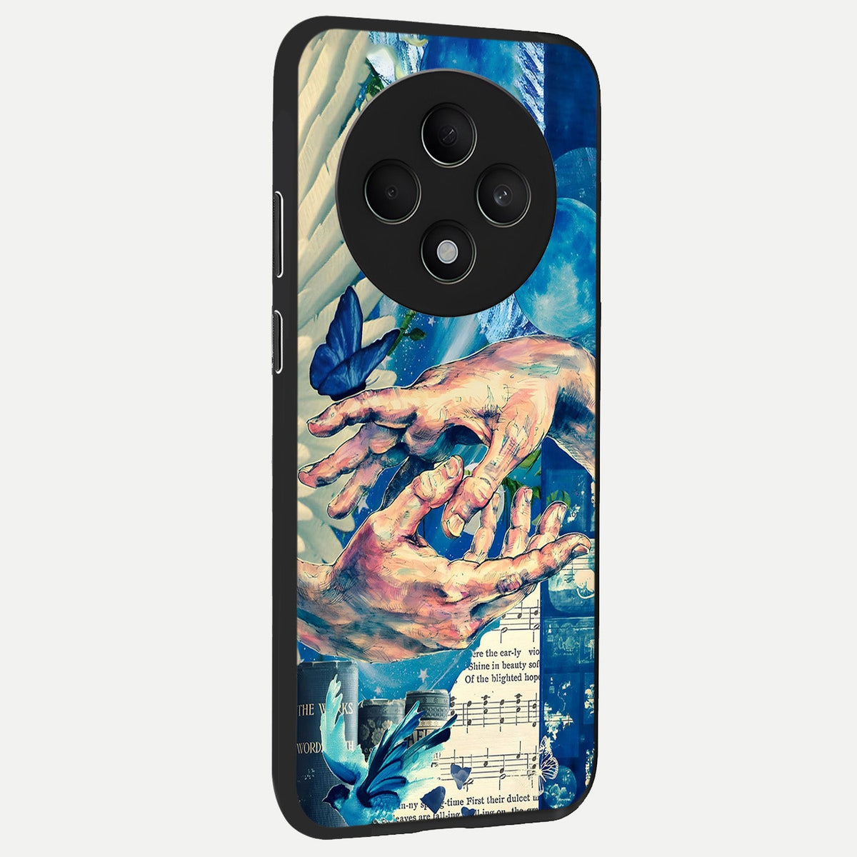  Aesthetic Divider back cover For Oppo F27 5G slim fit glass case with vibrant aesthetic design