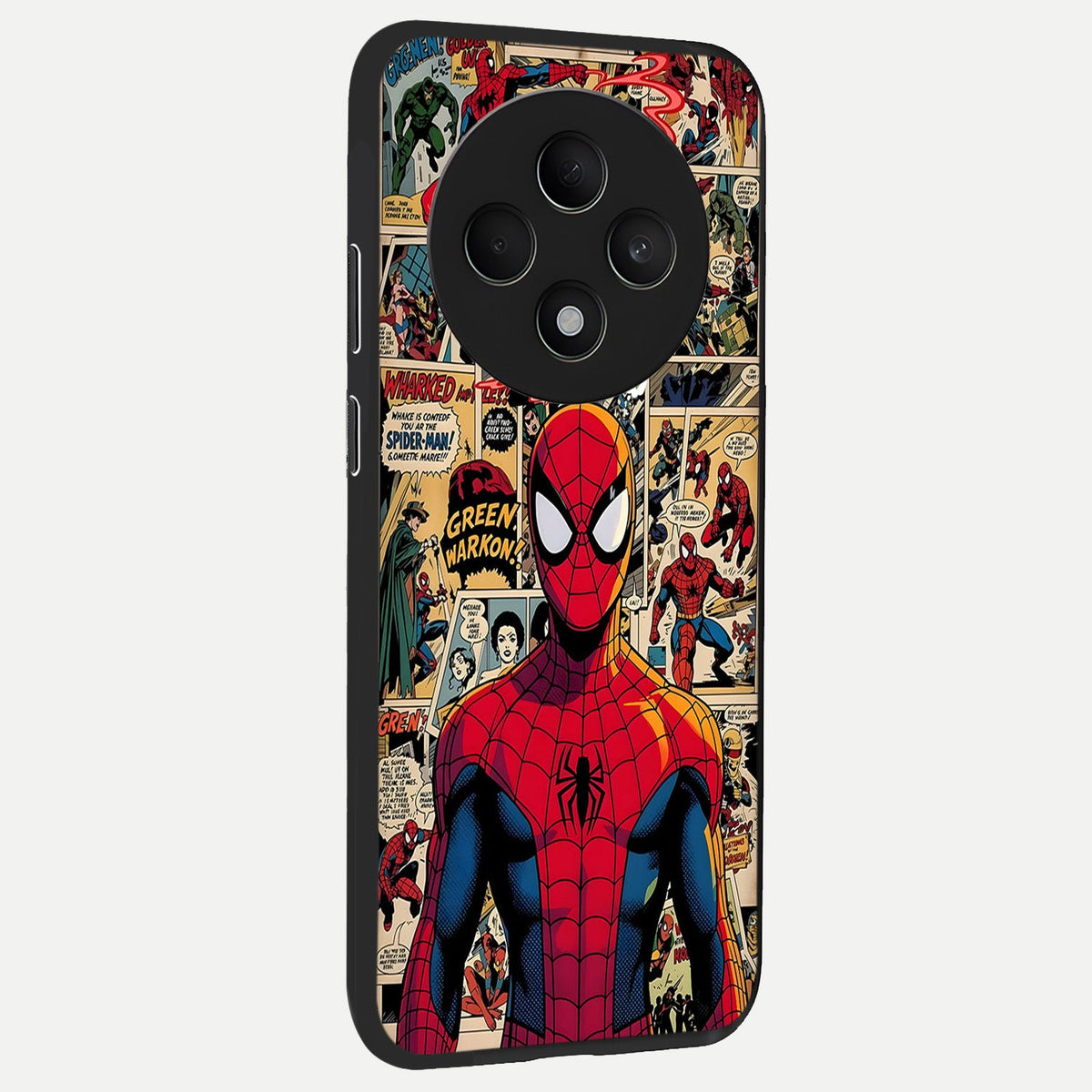  Aesthetic Spider back cover For Oppo F27 5G slim fit glass case with vibrant aesthetic design