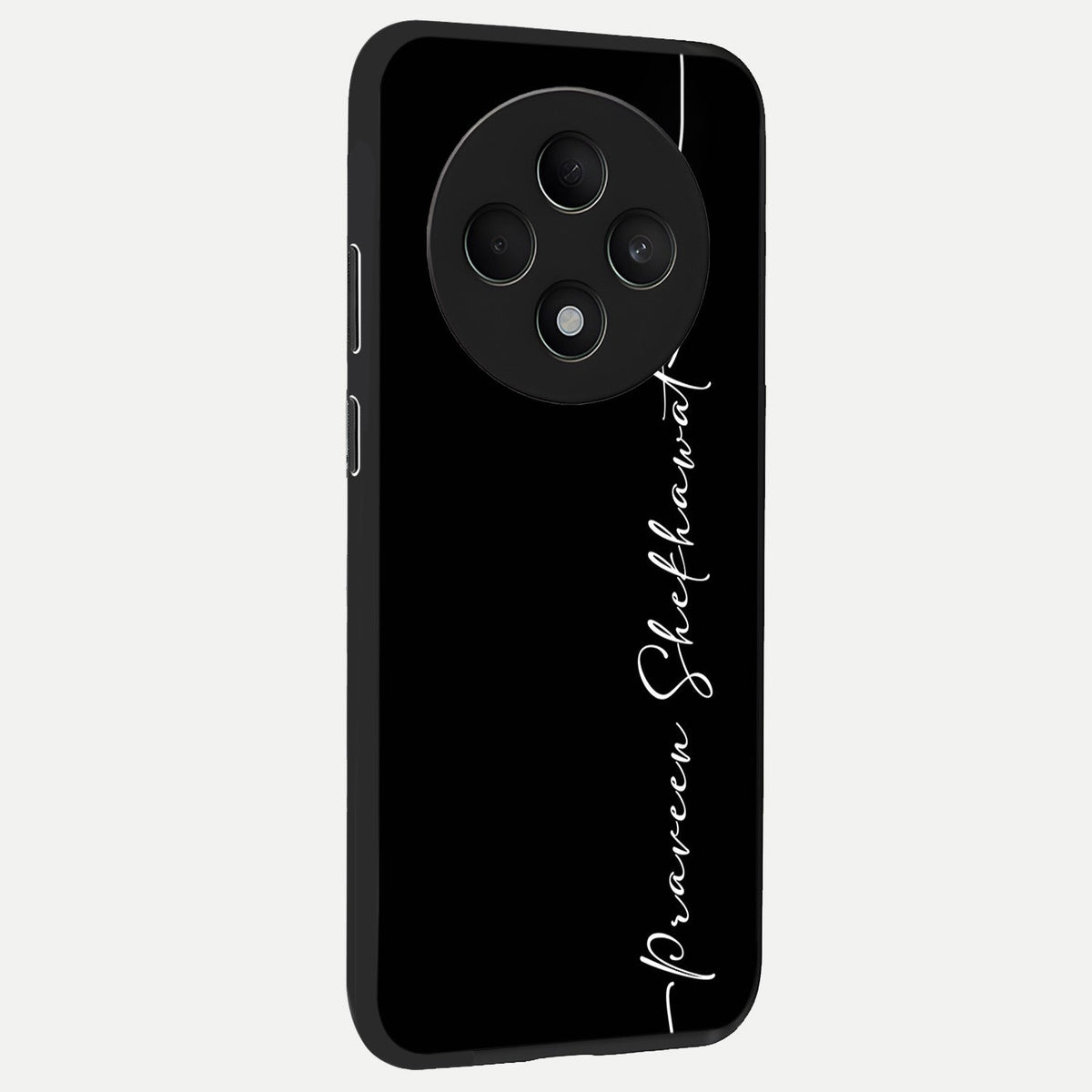  Black Tune Custom Name back cover For Oppo F27 5G slim fit glass case with vibrant aesthetic design