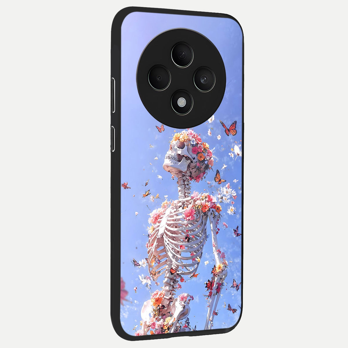  Bloom Beyond Bones back cover For Oppo F27 5G slim fit glass case with vibrant aesthetic design