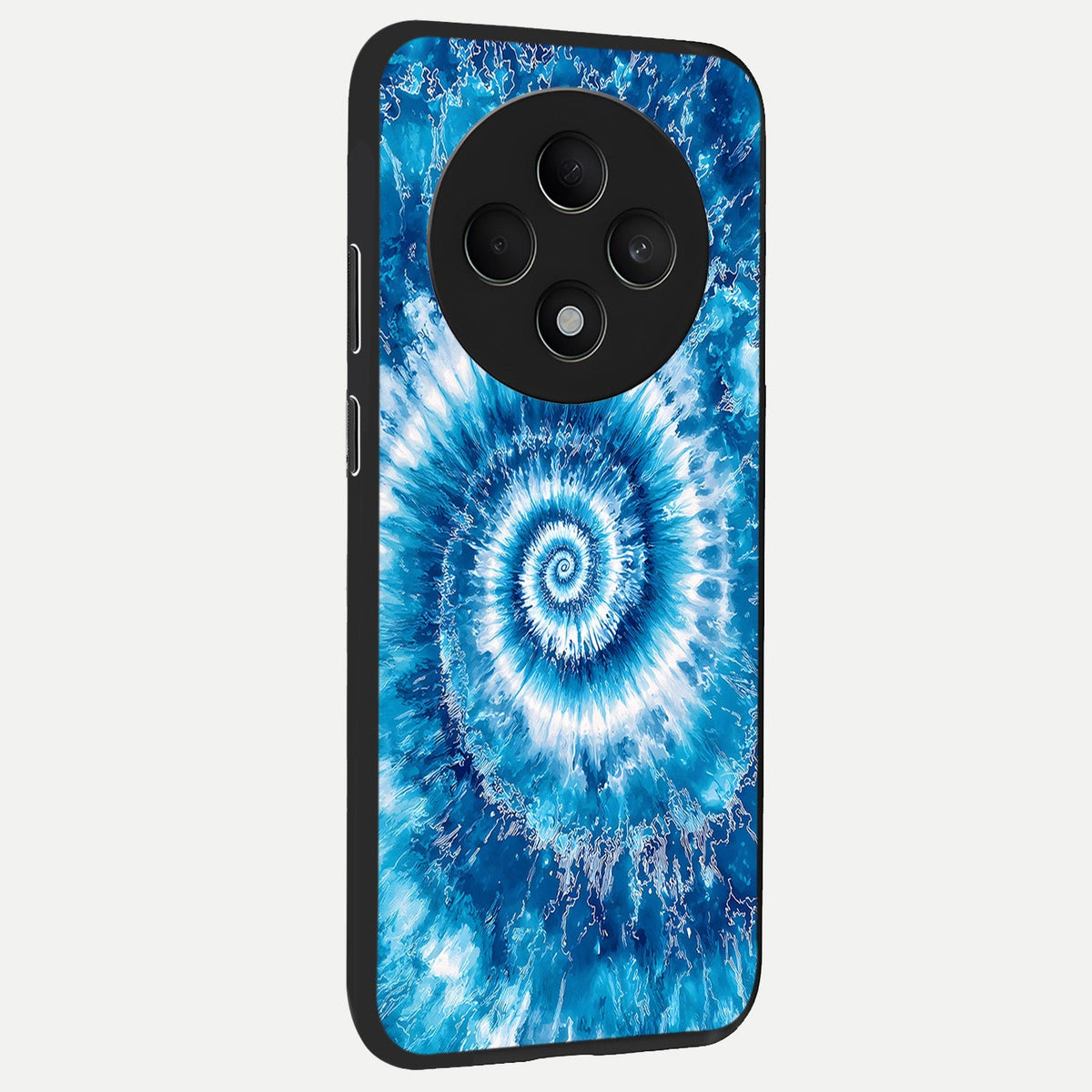  Blue Galaxy Wave back cover For Oppo F27 5G slim fit glass case with vibrant aesthetic design