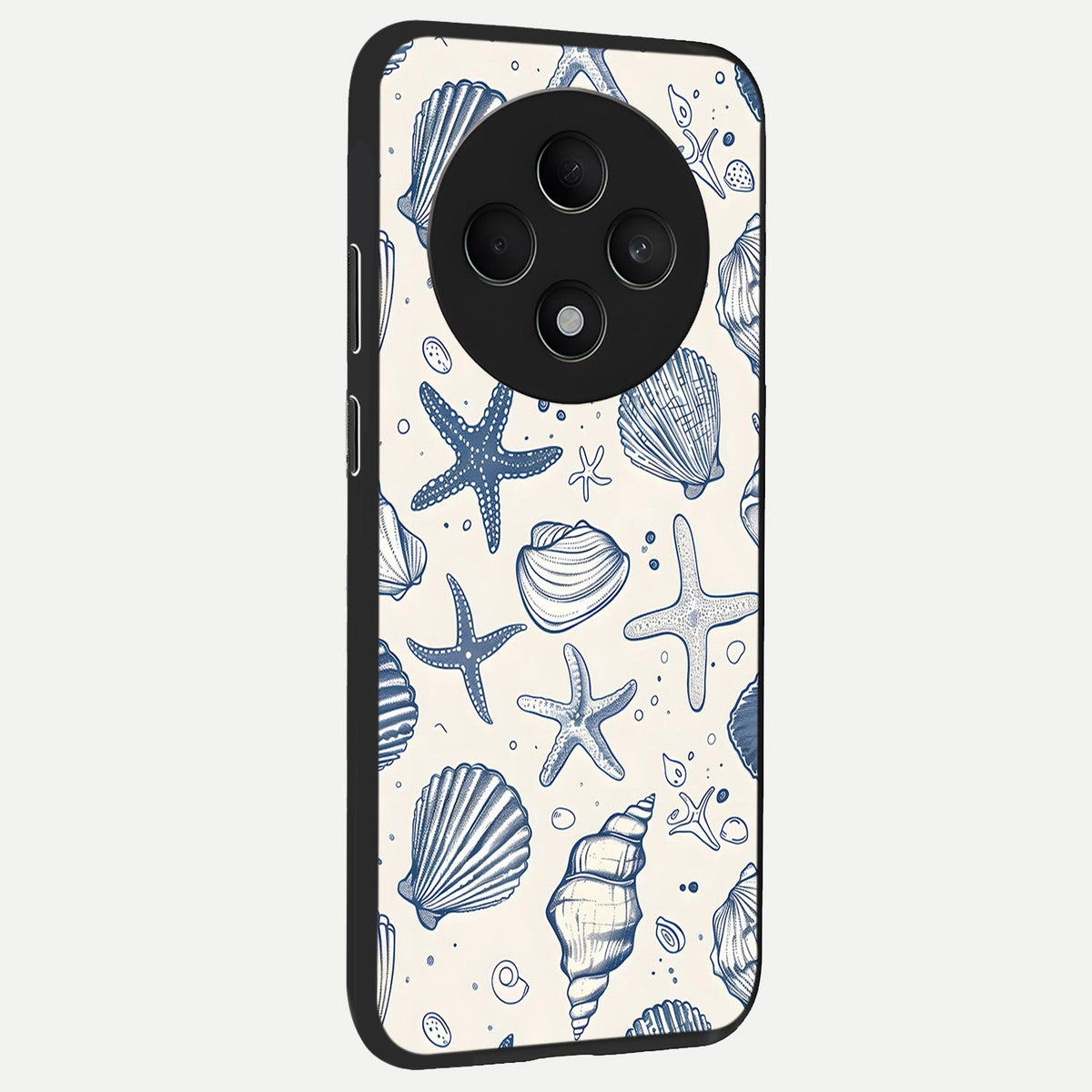  Blue Ocean Outline back cover For Oppo F27 5G slim fit glass case with vibrant aesthetic design