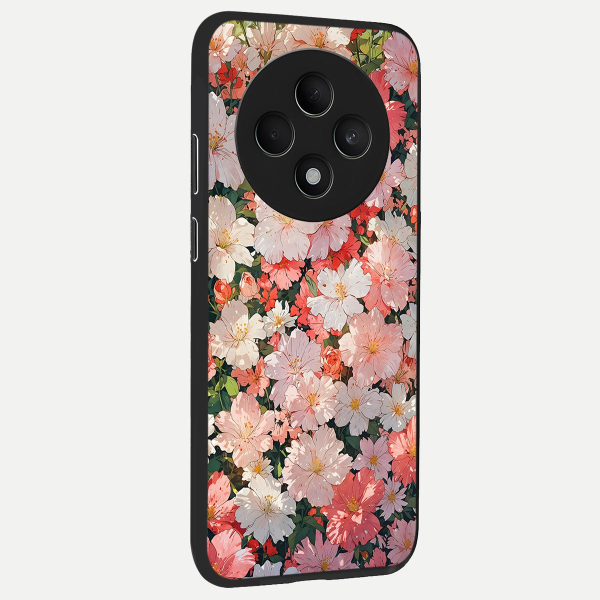  Blush Bloom Field back cover For Oppo F27 5G slim fit glass case with vibrant aesthetic design
