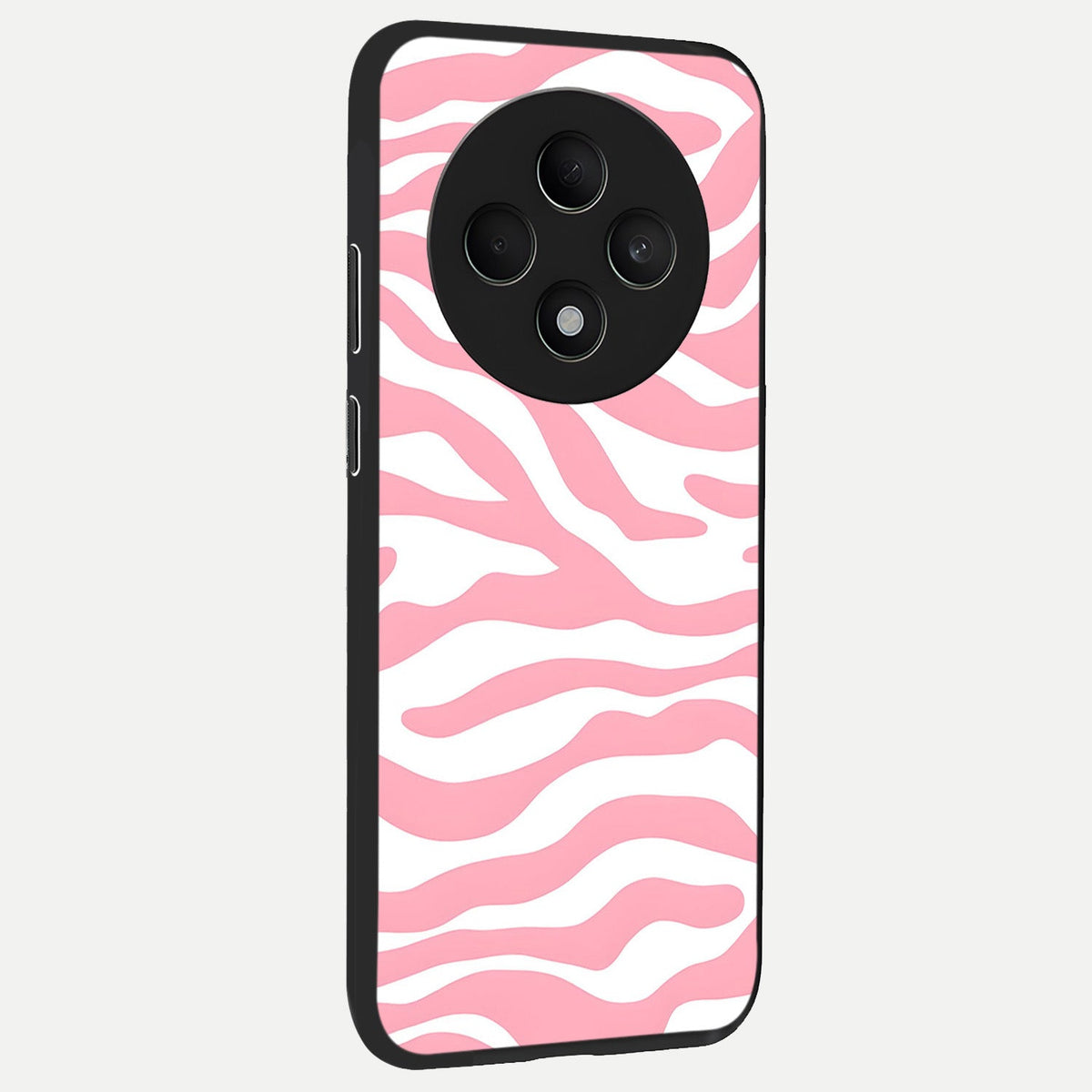  Blush Zebra Flow back cover For Oppo F27 5G slim fit glass case with vibrant aesthetic design