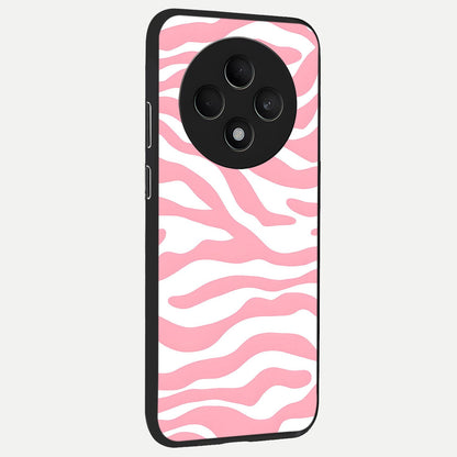  Blush Zebra Flow back cover For Oppo F27 5G slim fit glass case with vibrant aesthetic design