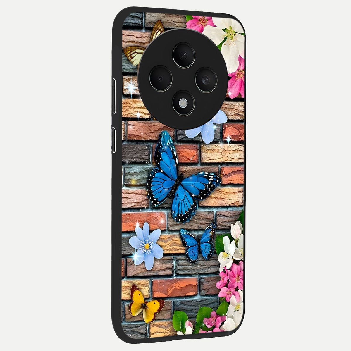  Brick Bloom Flight back cover For Oppo F27 5G slim fit glass case with vibrant aesthetic design