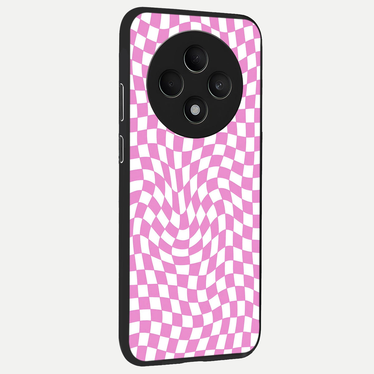  Bubblegum Check Wave back cover For Oppo F27 5G slim fit glass case with vibrant aesthetic design
