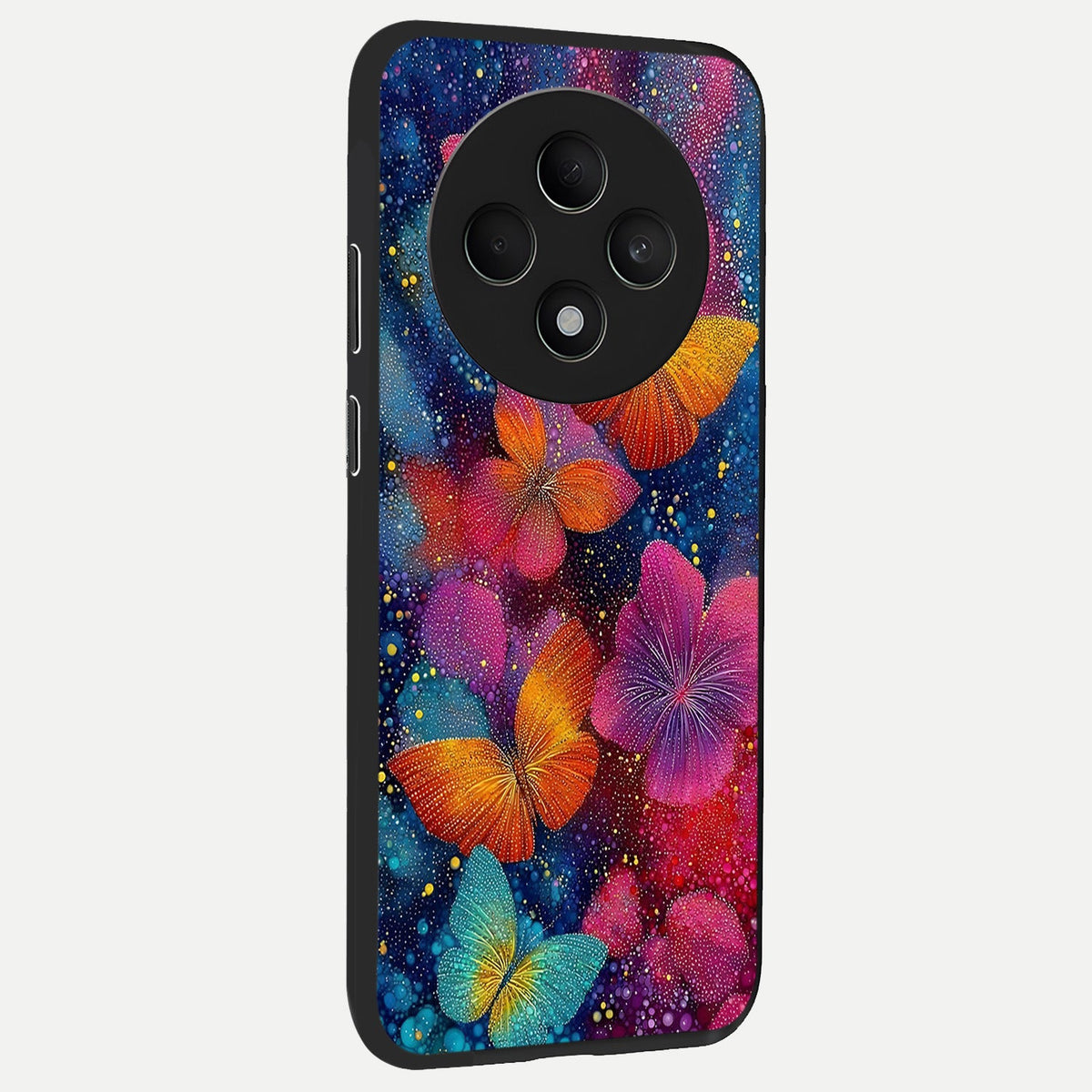  Butterfly Dream Mist back cover For Oppo F27 5G slim fit glass case with vibrant aesthetic design