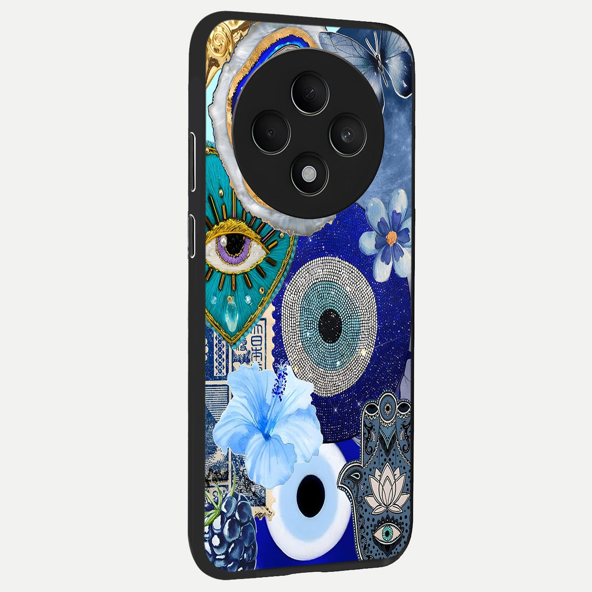  Celestial Blue Vision back cover For Oppo F27 5G slim fit glass case with vibrant aesthetic design